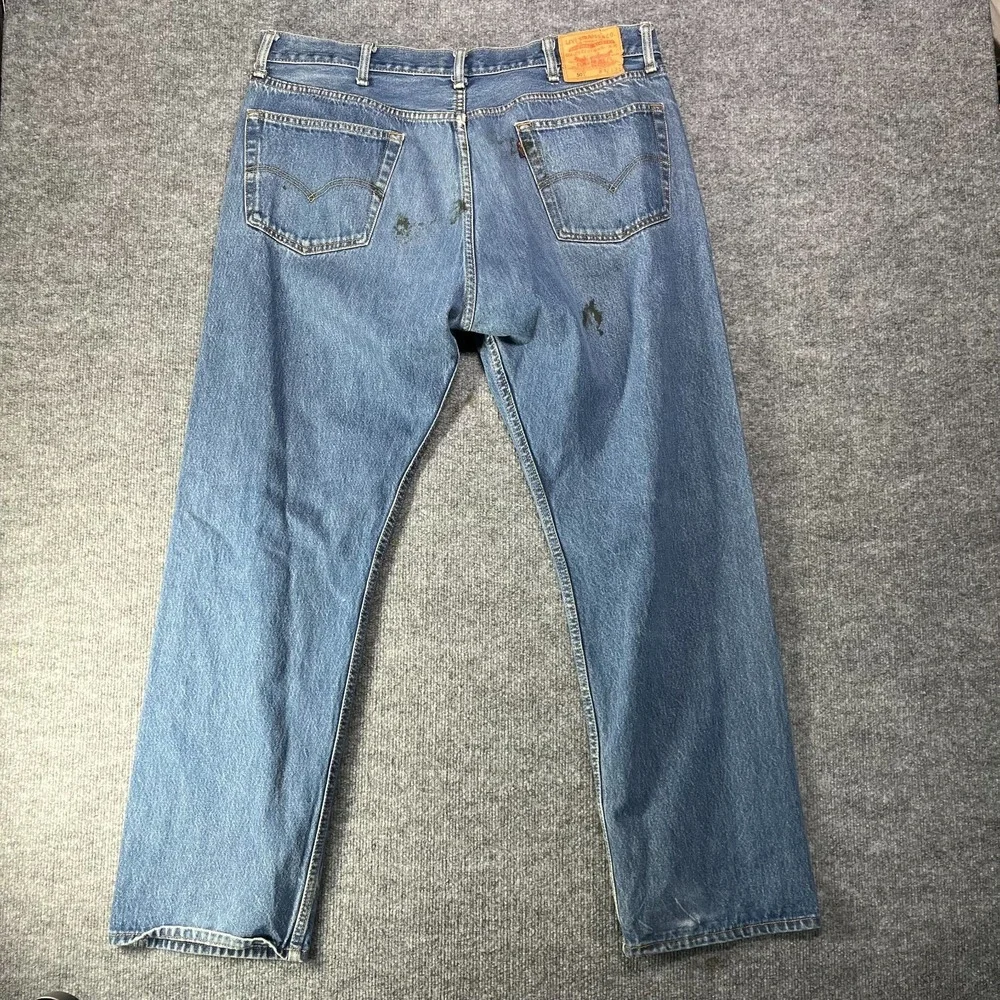 Levi's‎ 501 Straight Fit Jeans Men's Blue Denim Cotton Button Fly Y2K - 39X31.5